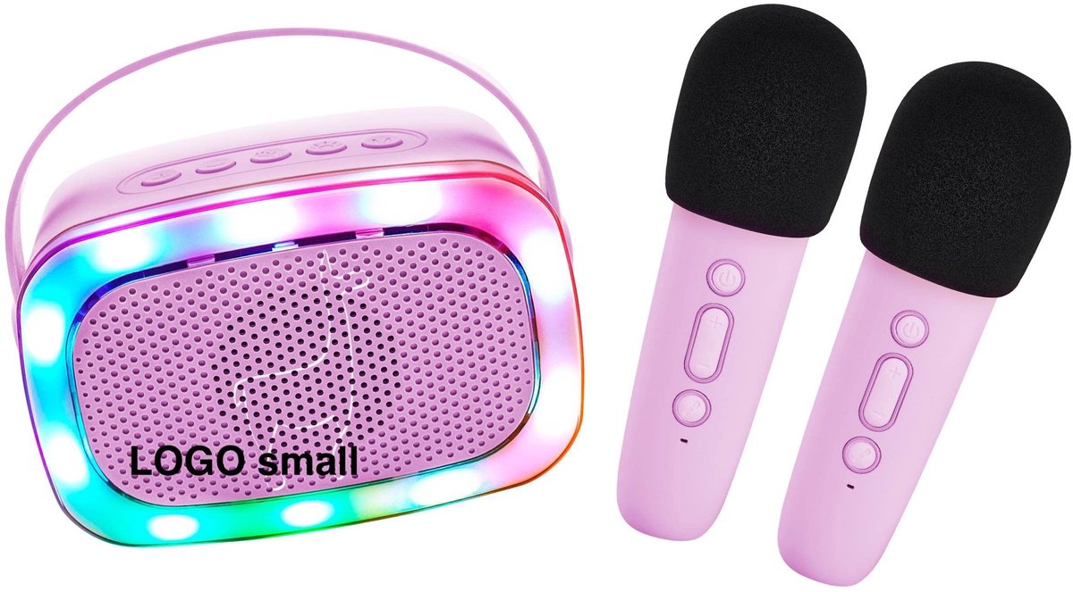   Karaoke Set Met 2 Microfoons | Purple